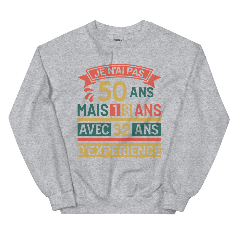 Sweat cadeau papa papi 50 ans Unisexe à Col Rond