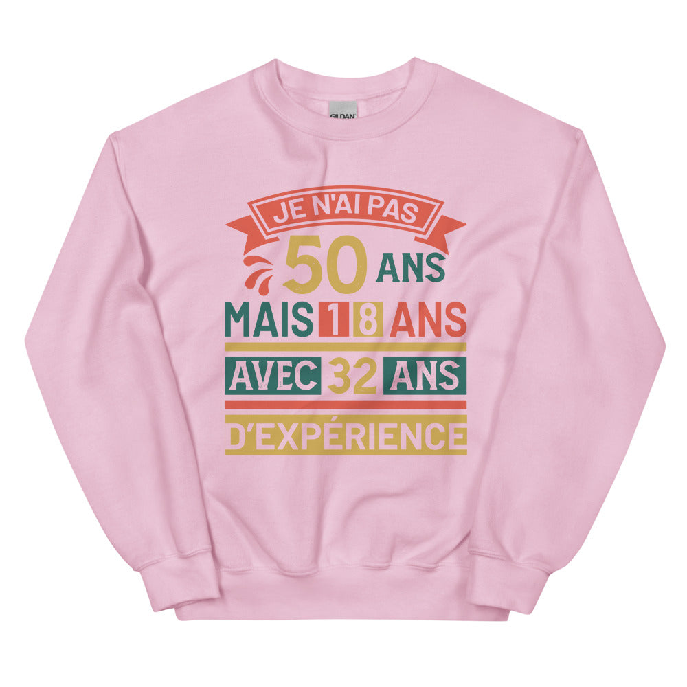 Sweat cadeau papa papi 50 ans Unisexe à Col Rond