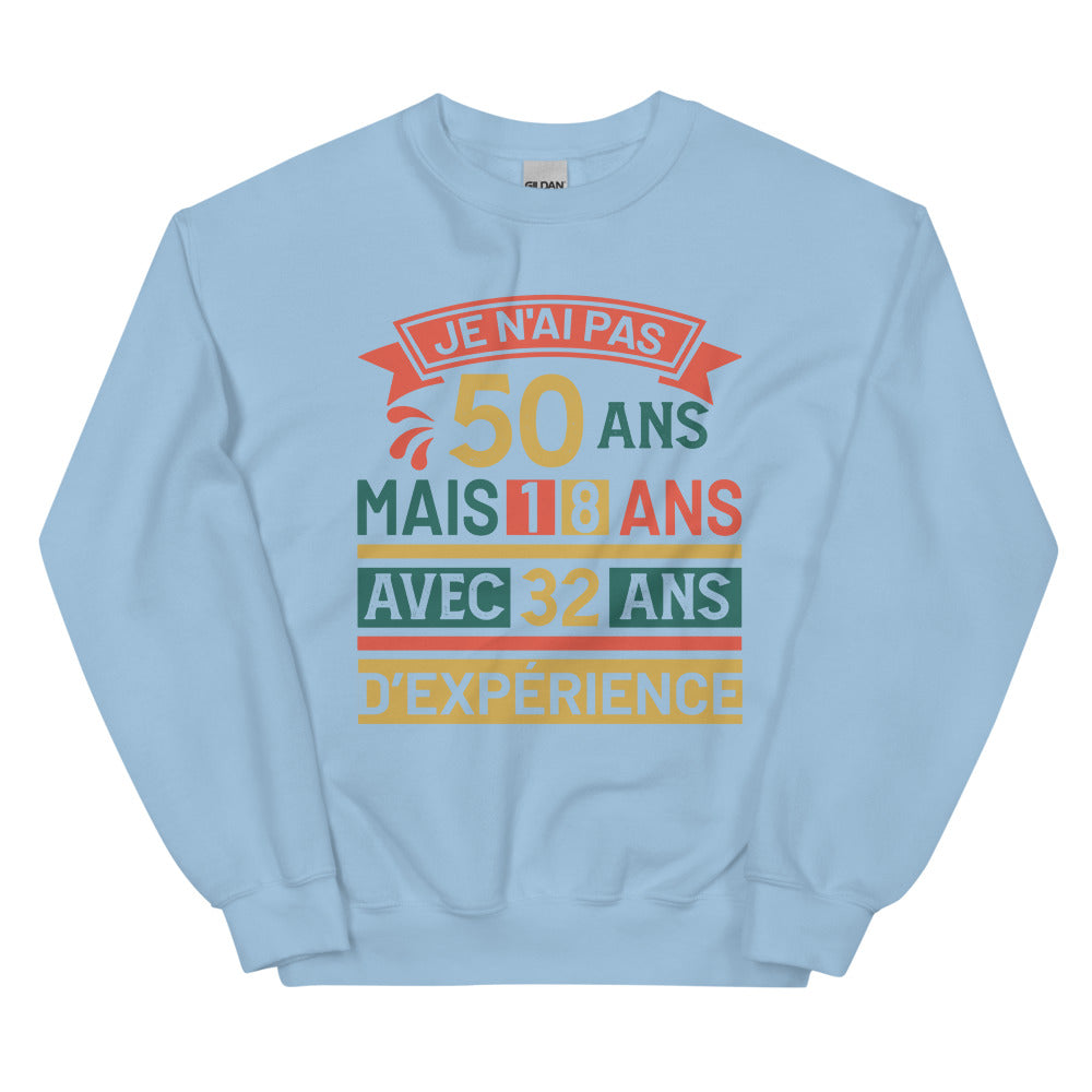 Sweat cadeau papa papi 50 ans Unisexe à Col Rond