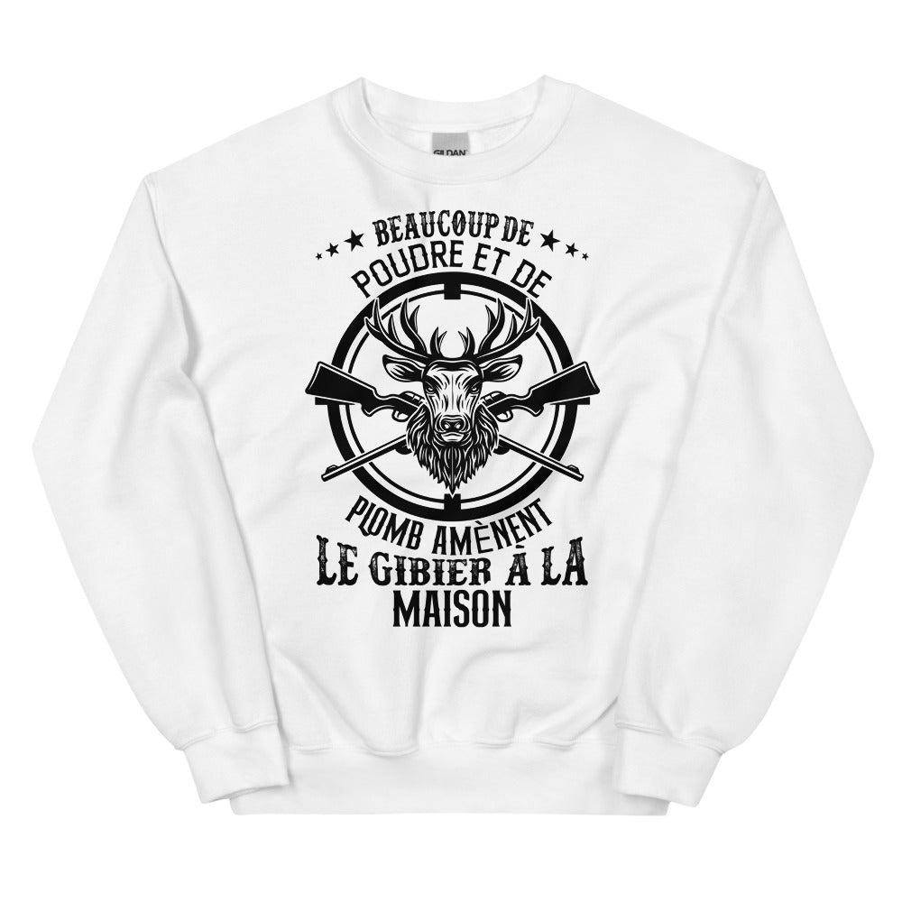 Sweat chasse beaucoup de Poudre et de Plomb amène le Gibier à la maison Unisexe à Col Rond