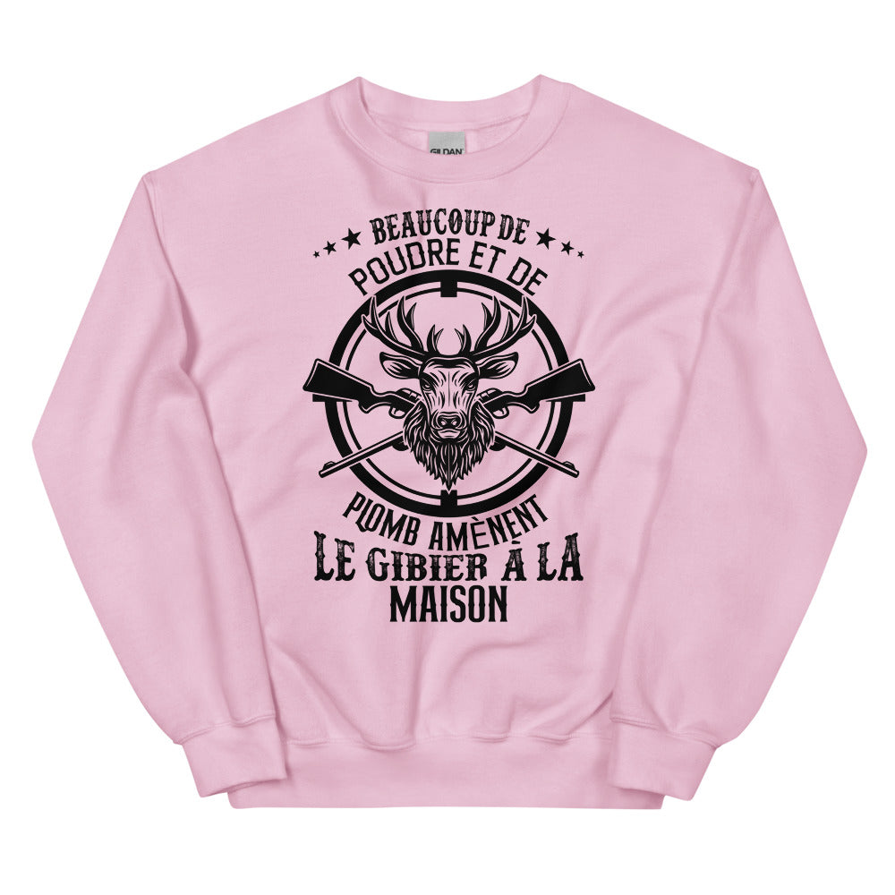 Sweat chasse beaucoup de Poudre et de Plomb amène le Gibier à la maison Unisexe à Col Rond
