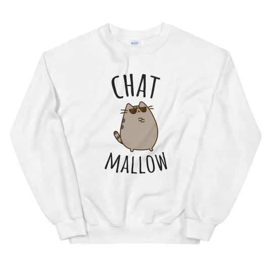 Sweat chat mallow Unisexe à Col Rond