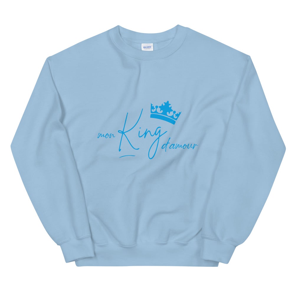 Sweat couple st valentin "Mon King d'amour" Unisexe à Col Rond