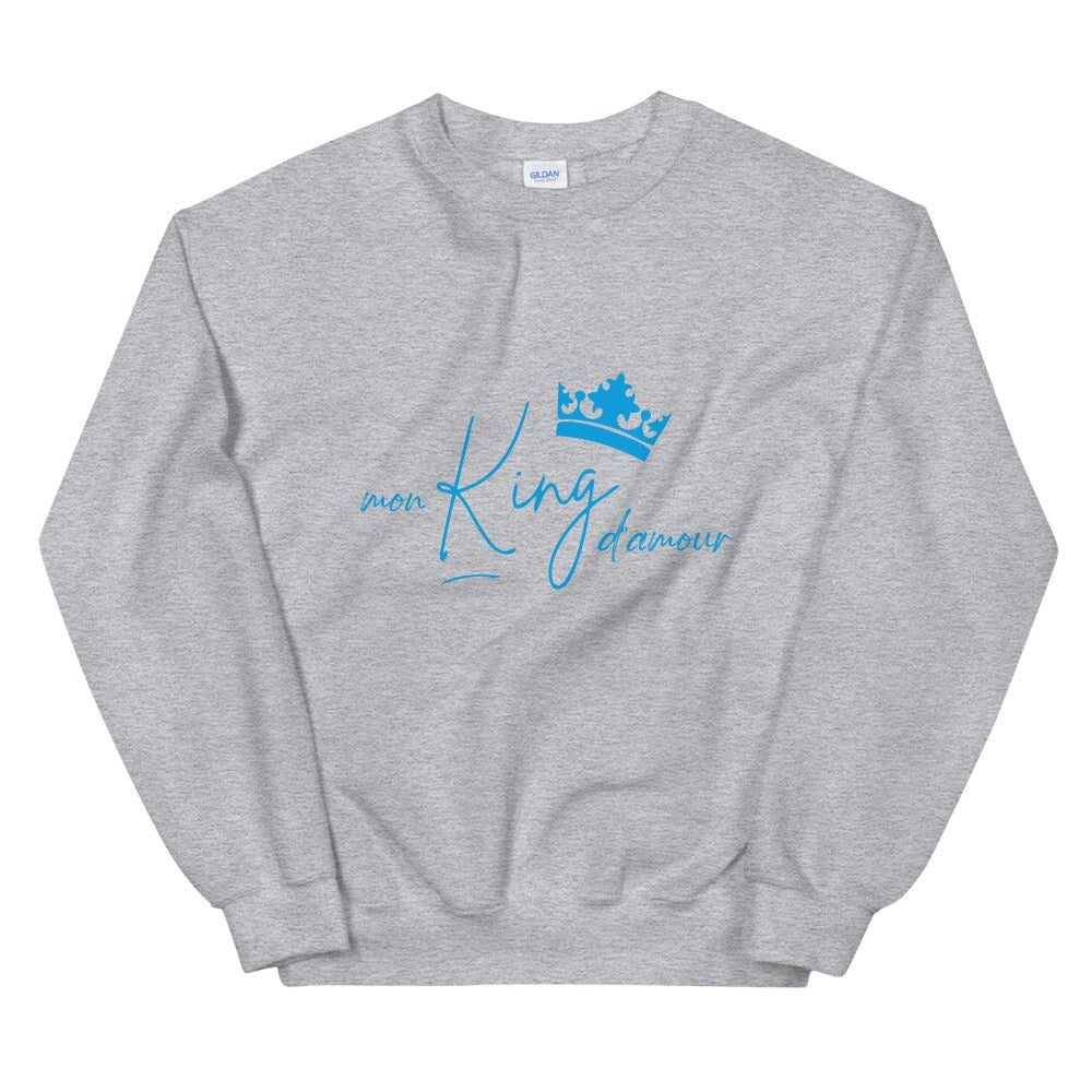 Sweat couple st valentin "Mon King d'amour" Unisexe à Col Rond