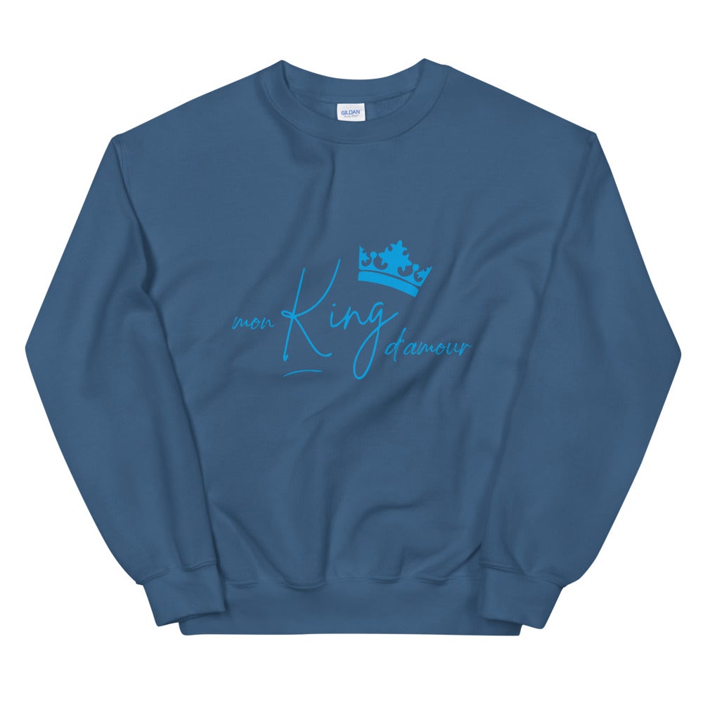 Sweat couple st valentin "Mon King d'amour" Unisexe à Col Rond