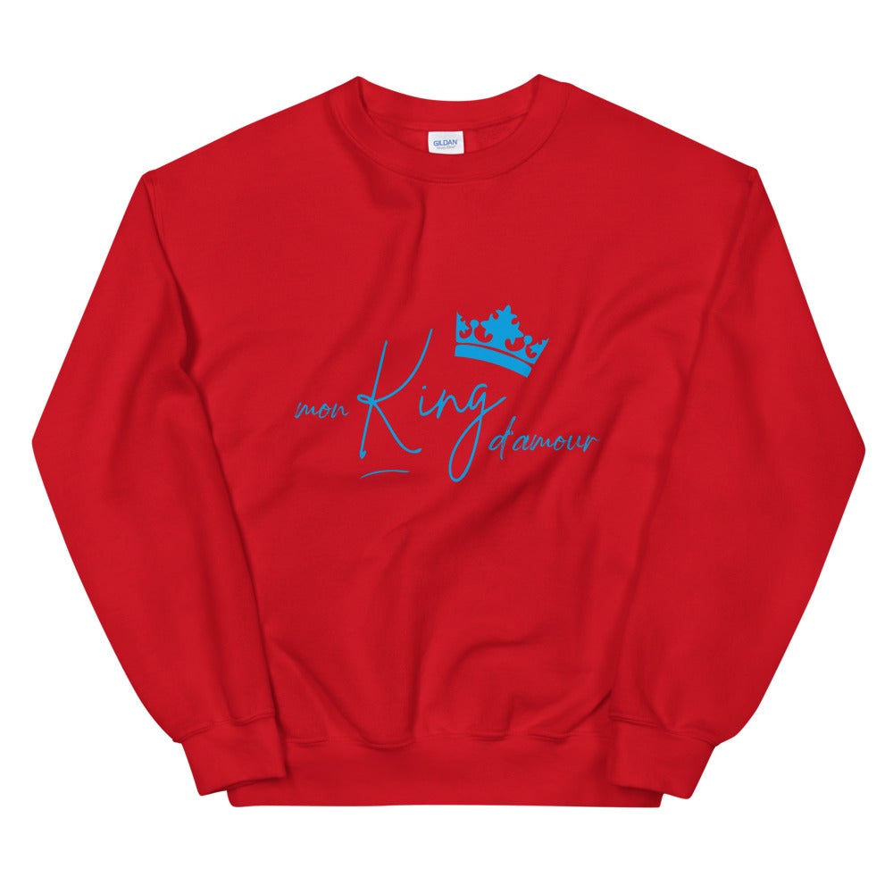Sweat couple st valentin "Mon King d'amour" Unisexe à Col Rond