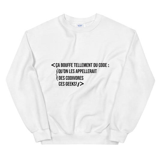 Sweat developpeur Geek les Codivors Unisexe à Col Rond