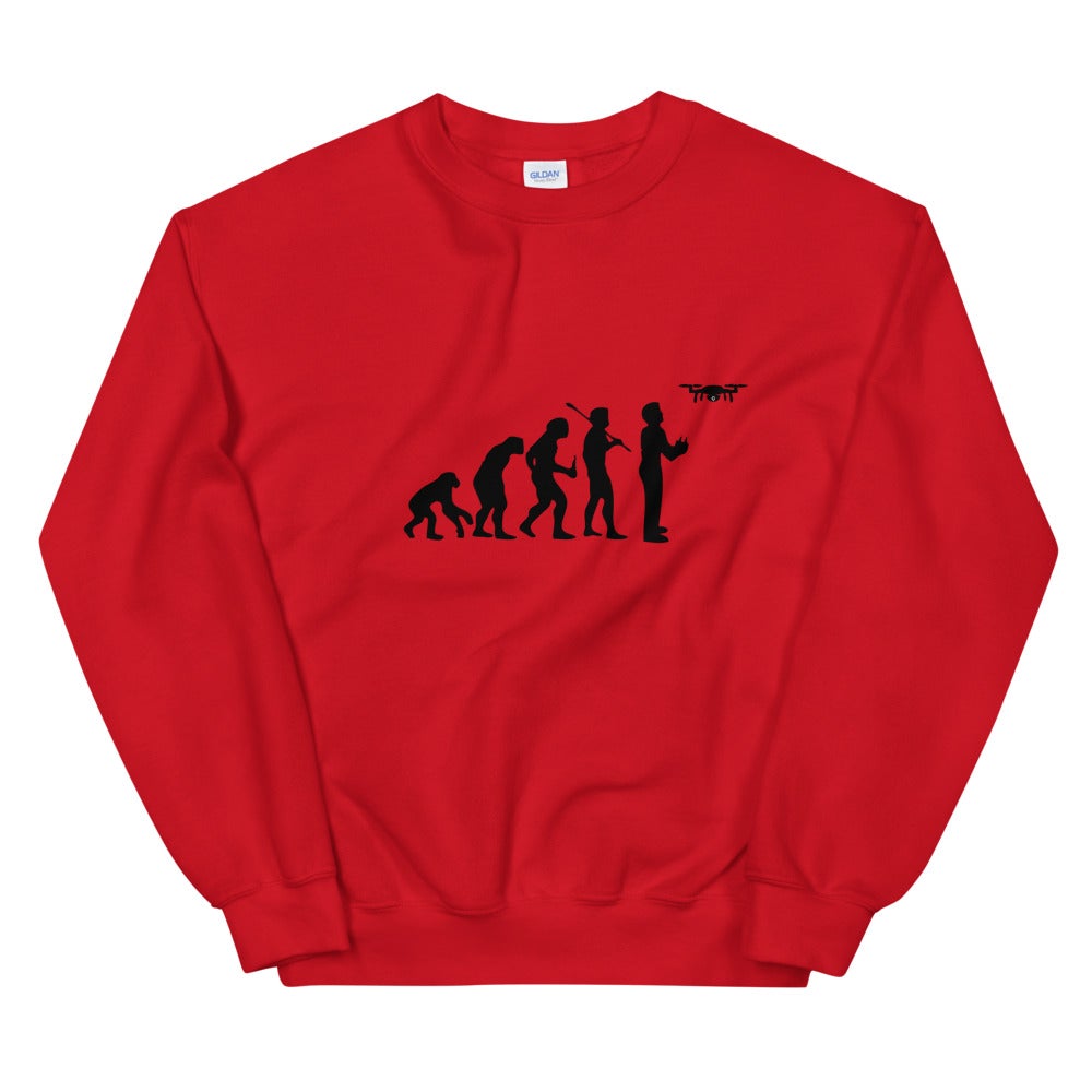 Sweat évolution drone Unisexe à Col Rond