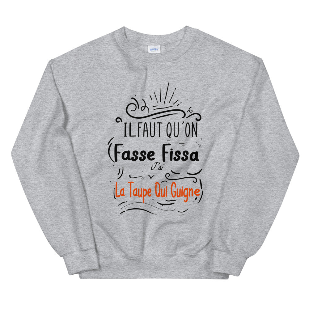 Sweat fasse fissa Unisexe à Col Rond