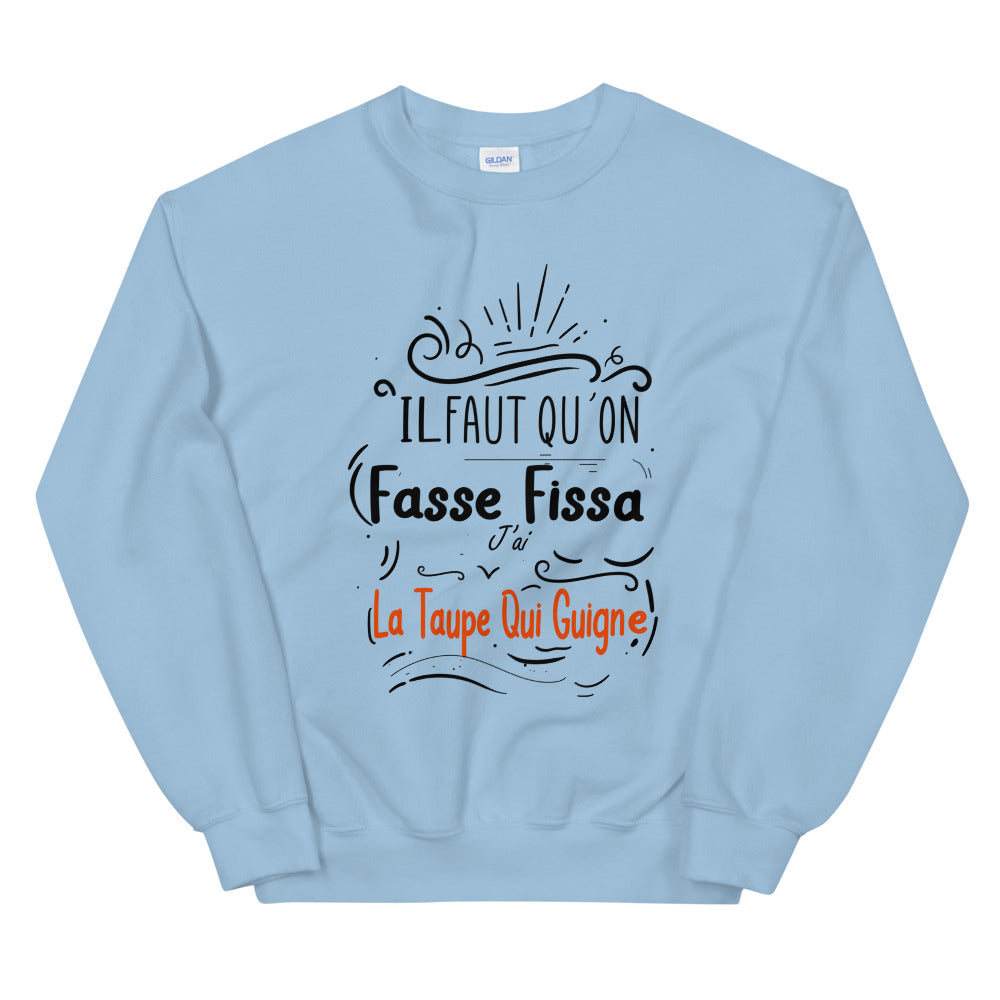 Sweat fasse fissa Unisexe à Col Rond