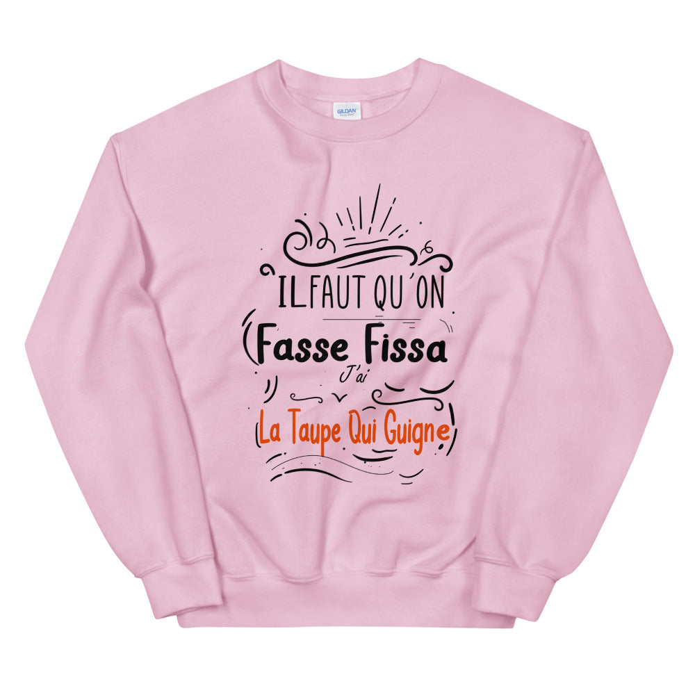 Sweat fasse fissa Unisexe à Col Rond