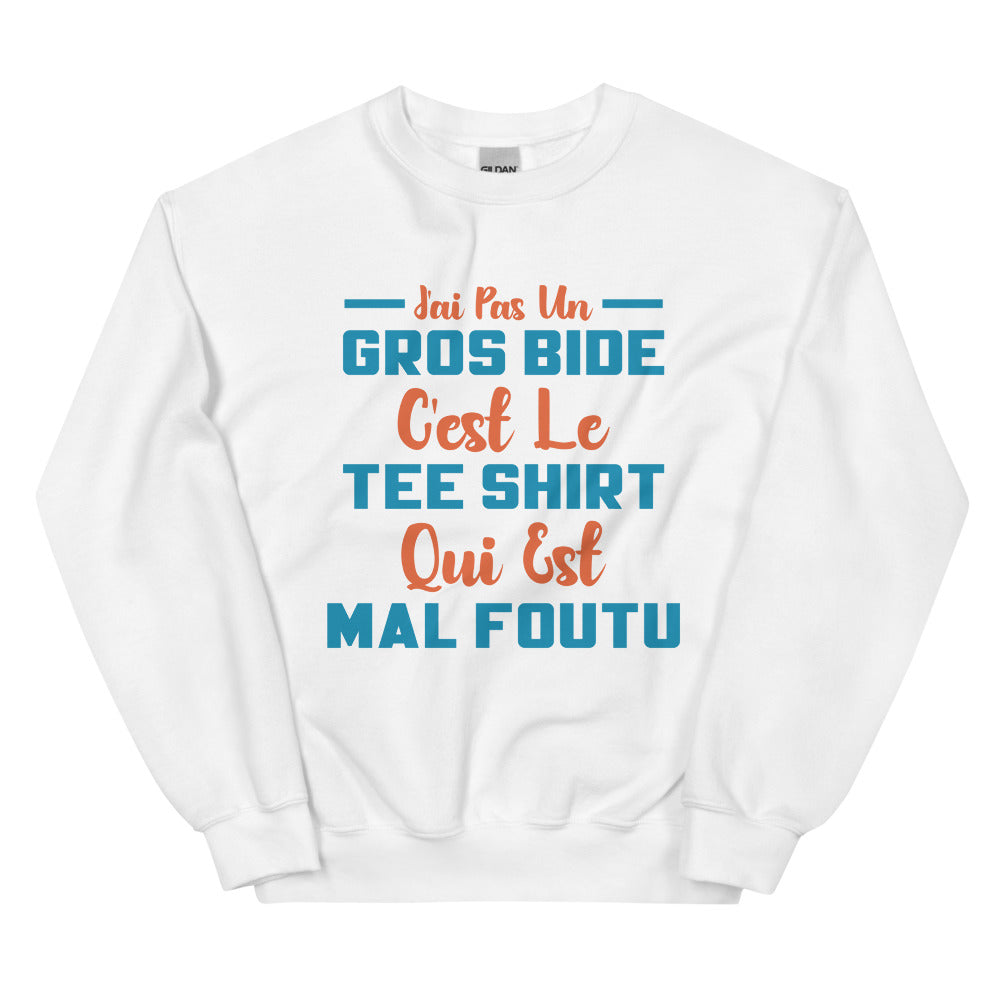 Sweat gros bide Unisexe à Col Rond