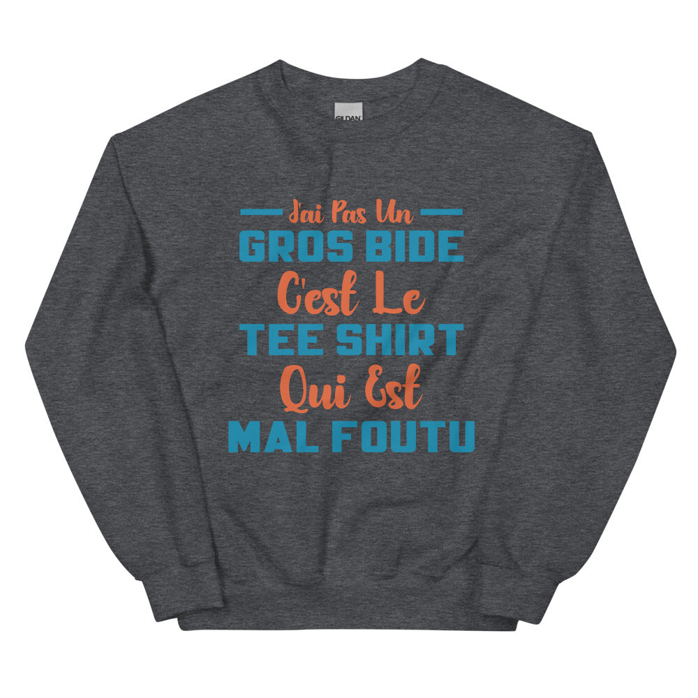 Sweat gros bide Unisexe à Col Rond