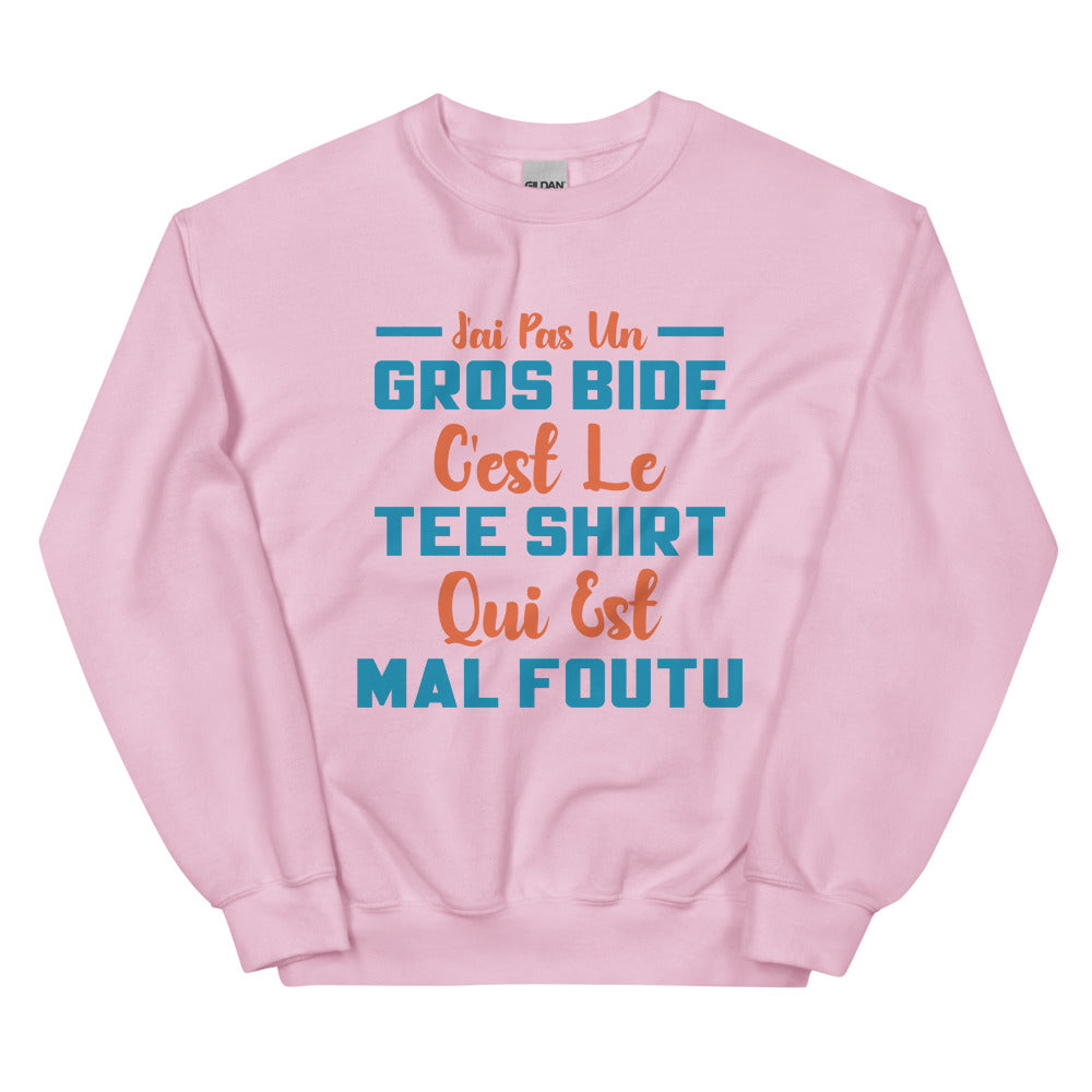 Sweat gros bide Unisexe à Col Rond