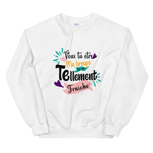Sweat humour ma breups Unisexe à Col Rond