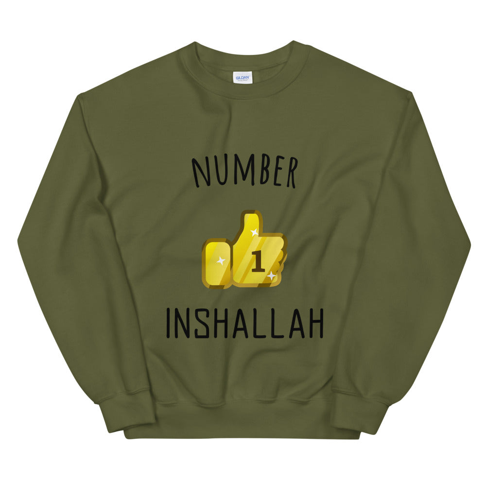Sweat INSHALLAH, Number 1 InshAllah Unisexe à Col Rond