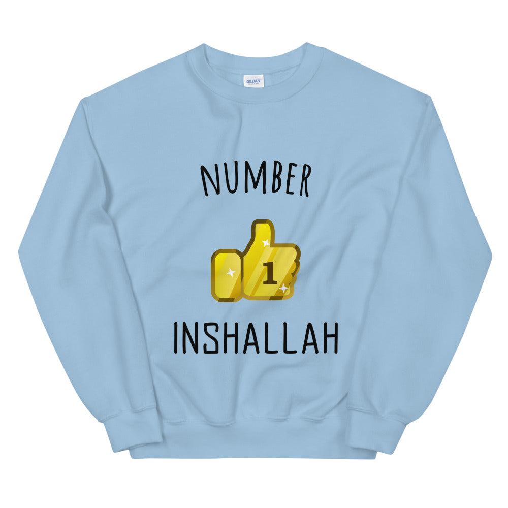 Sweat INSHALLAH, Number 1 InshAllah Unisexe à Col Rond