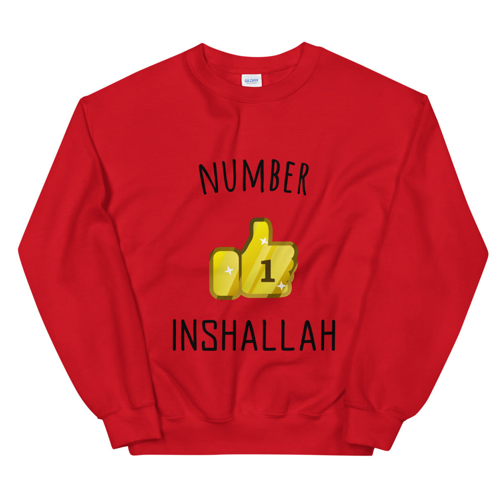 Sweat INSHALLAH, Number 1 InshAllah Unisexe à Col Rond