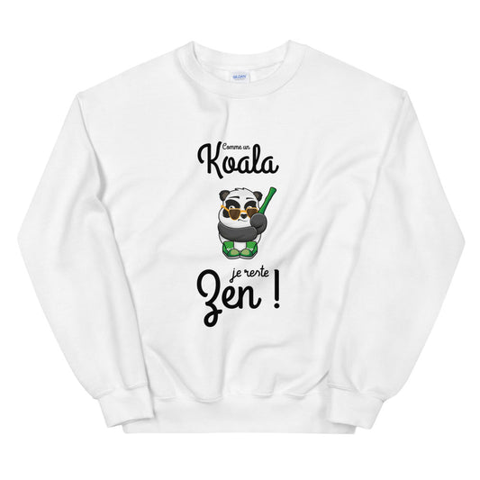 Sweat Koala "comme un Koala je reste zen !" Unisexe à Col Rond