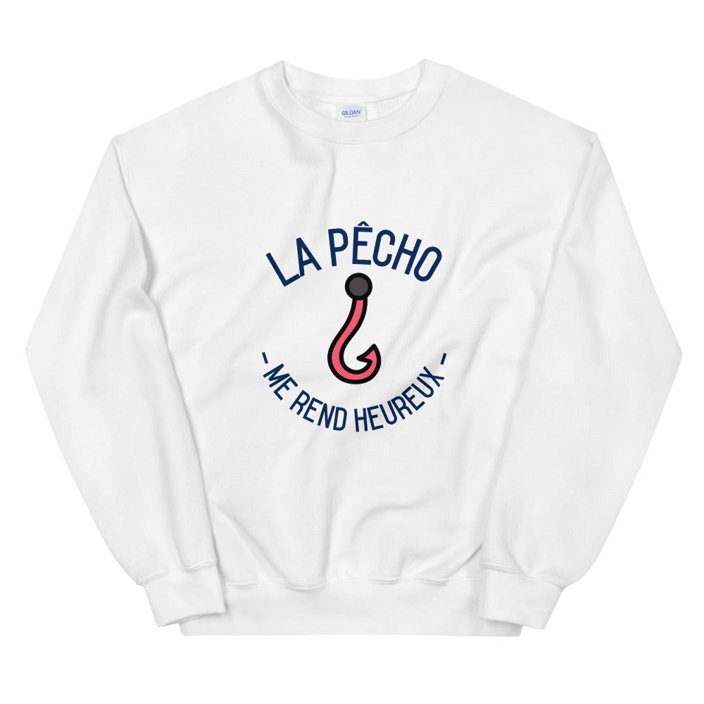 Sweat la pêcho me rend heureux Unisexe à Col Rond