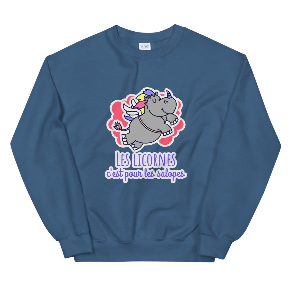 Sweat licorne adulte Unisexe à Col Rond | vadormirva.com