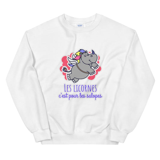 Sweat licorne adulte Unisexe à Col Rond | vadormirva.com