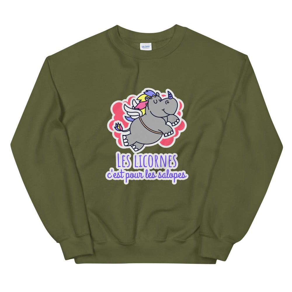Sweat licorne adulte Unisexe à Col Rond | vadormirva.com