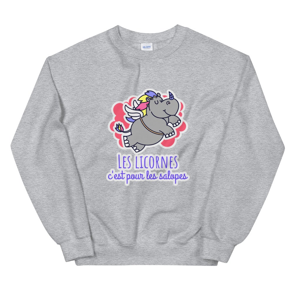 Sweat licorne adulte Unisexe à Col Rond | vadormirva.com