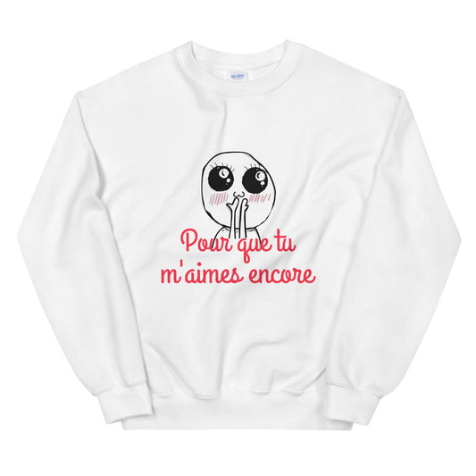 Sweat mignon pour que tu m'aimes encore trolle face Unisexe à Col Rond
