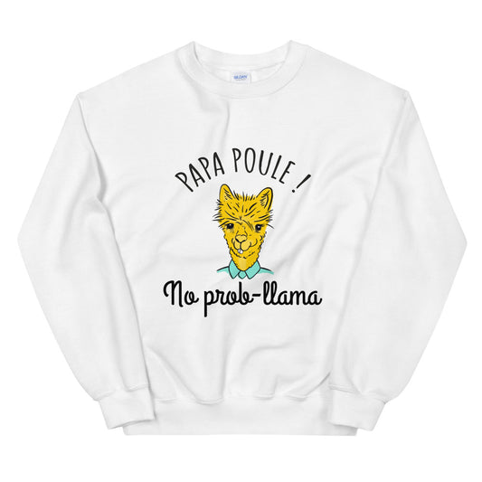 Sweat Mug papa poule no prob llama Unisexe à Col Rond