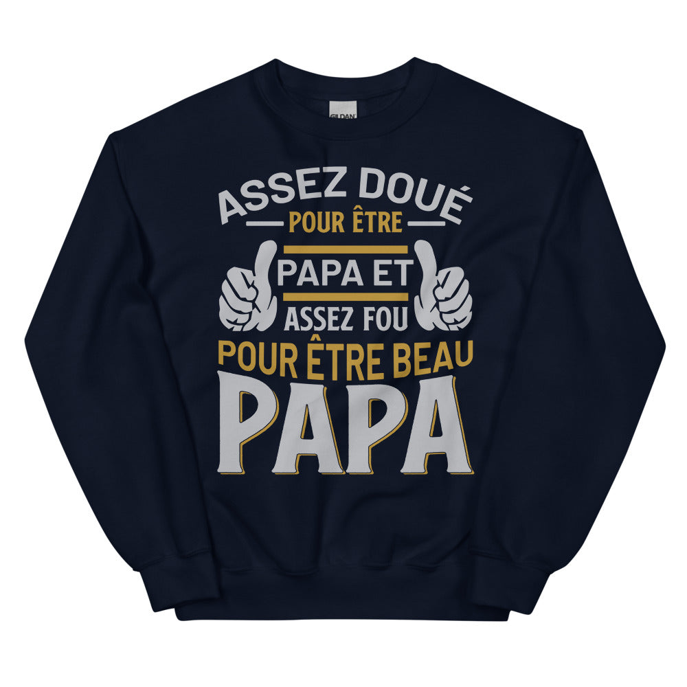 Sweat Papa beau papa Unisexe à Col Rond