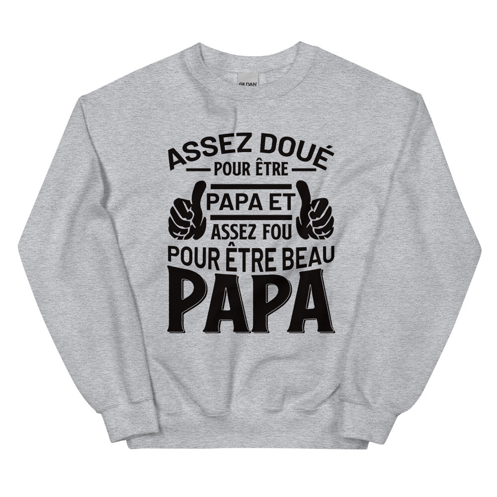 Sweat Papa beau papa Unisexe à Col Rond