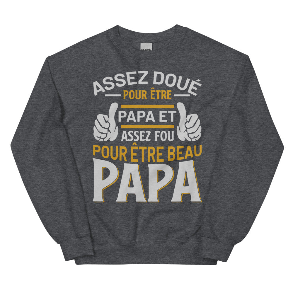 Sweat Papa beau papa Unisexe à Col Rond