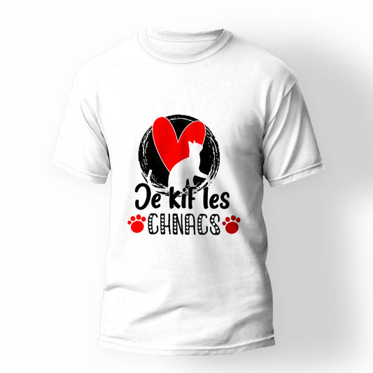 T-shirt chat je kif les chnacs