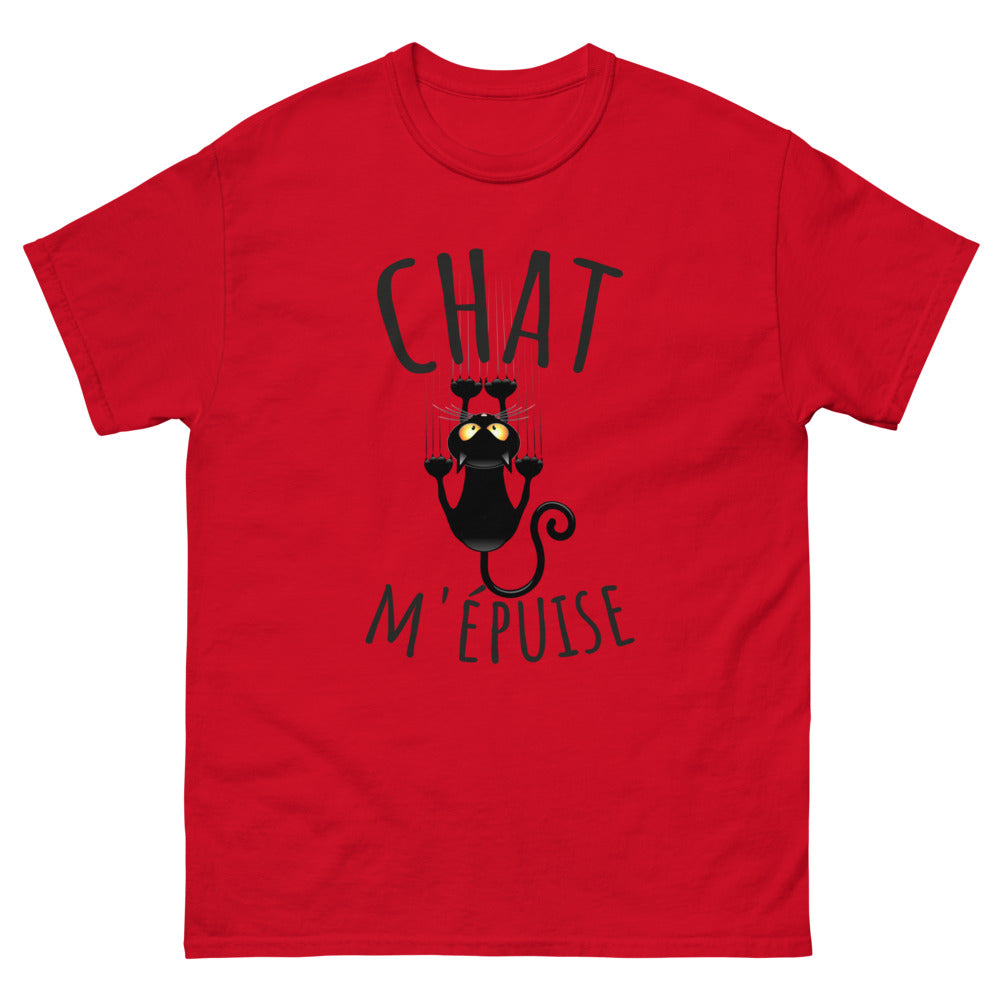 T-shirt chat m'épuise