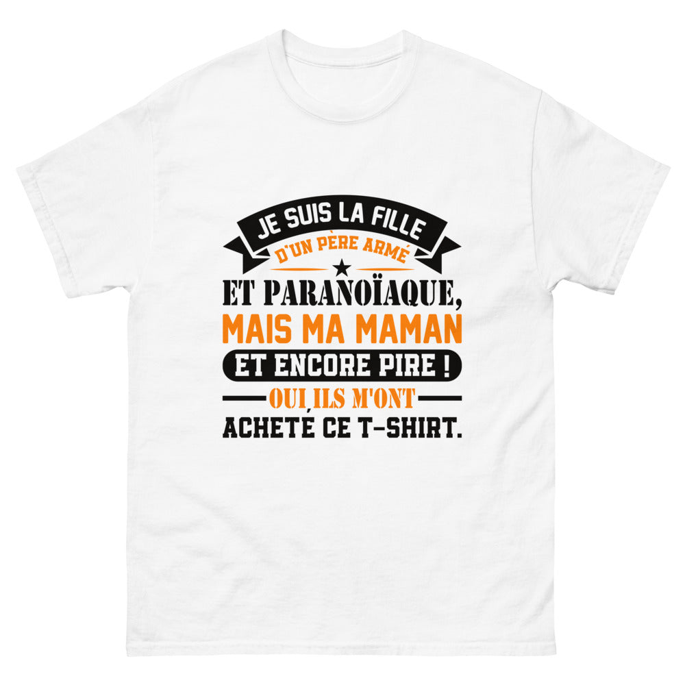 T-shirt Fête Des Pères père armé et paranoïaque