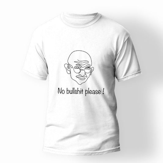 T-shirt Gandhi Mahatma "No bulshit please !"