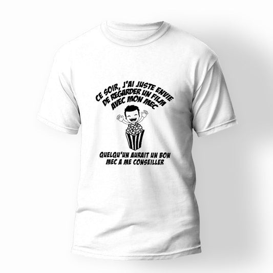 T-shirt unisexe ‘’Ce soir… un bon mec à conseiller’’