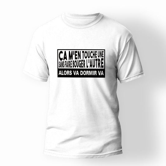T-shirt unisexe chirac "ça m'en touche une sans faire bouger l'autre"