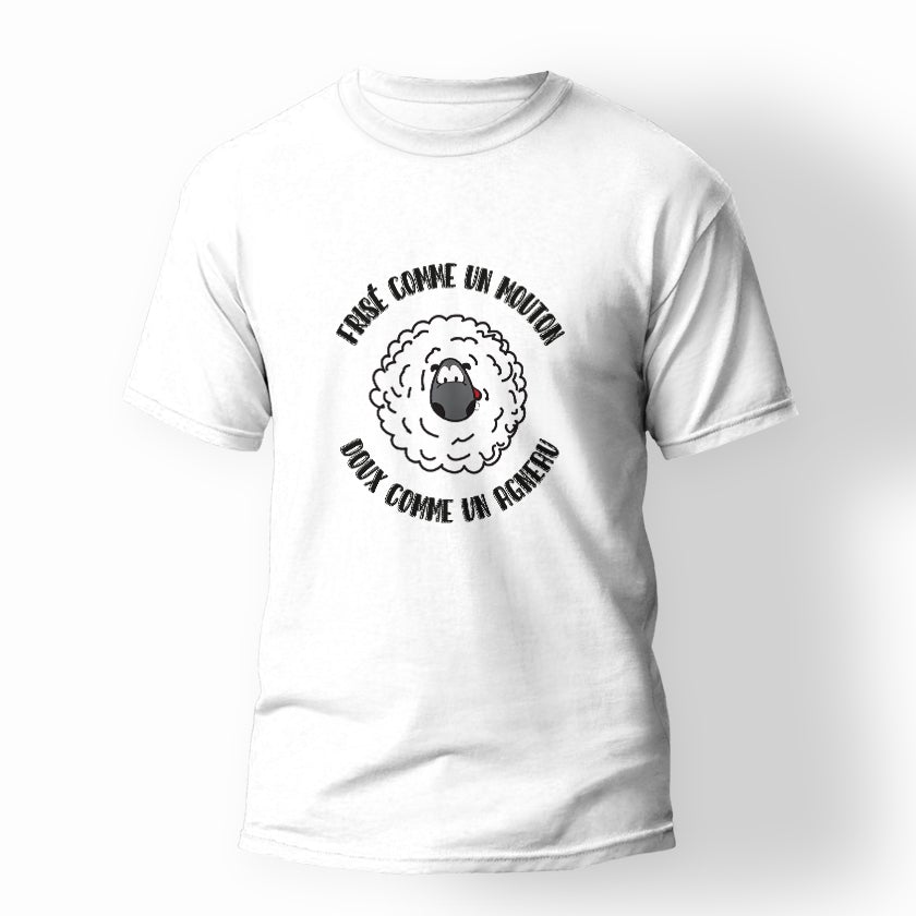 T-shirt unisexe "FRISÉ COMME UN MOUTON DOUX COMME UN AGNEAU"