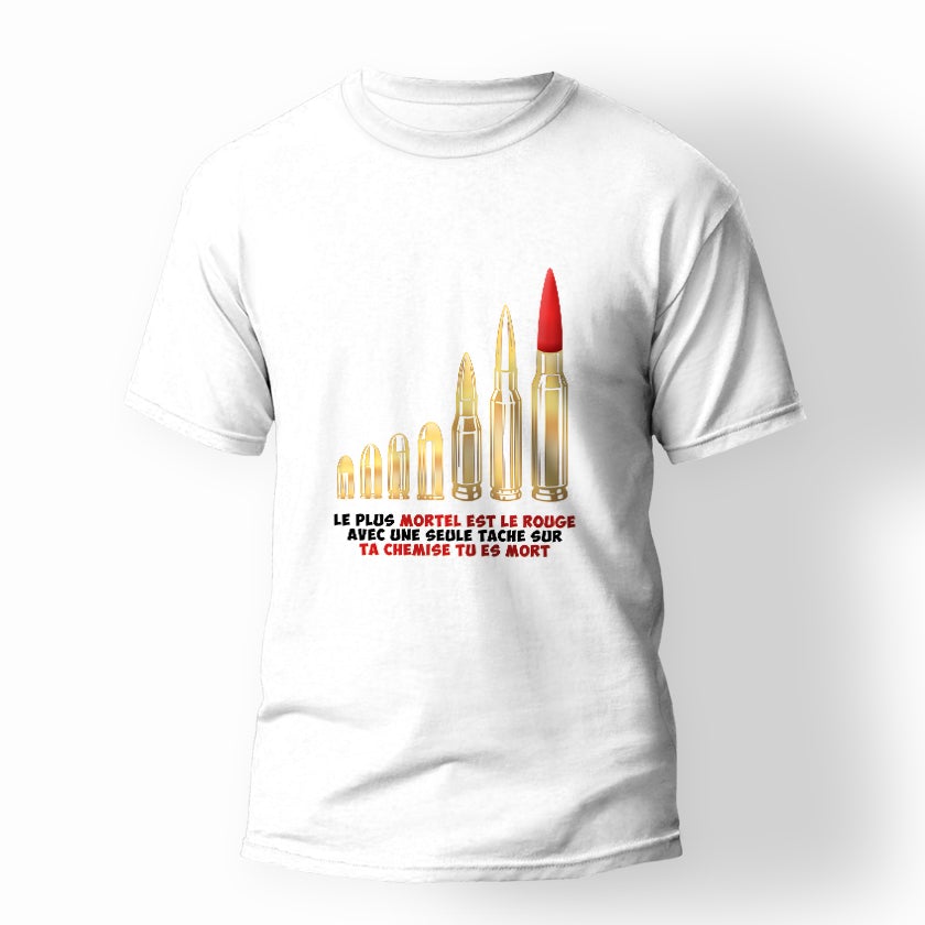 T-shirt unisexe ""Le plus mortel est le rouge"