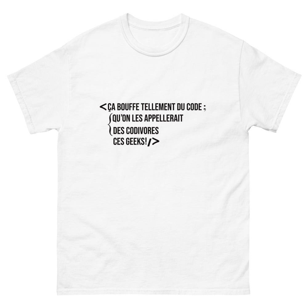 Tee shirt developpeur Geek les Codivors