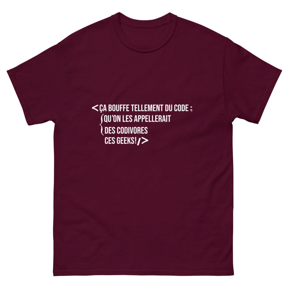 Tee shirt developpeur Geek les Codivors
