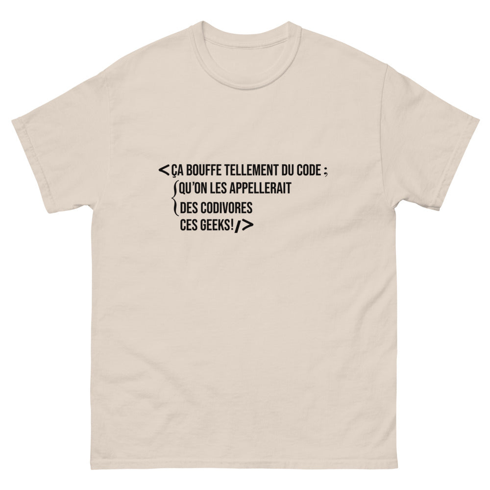 Tee shirt developpeur Geek les Codivors