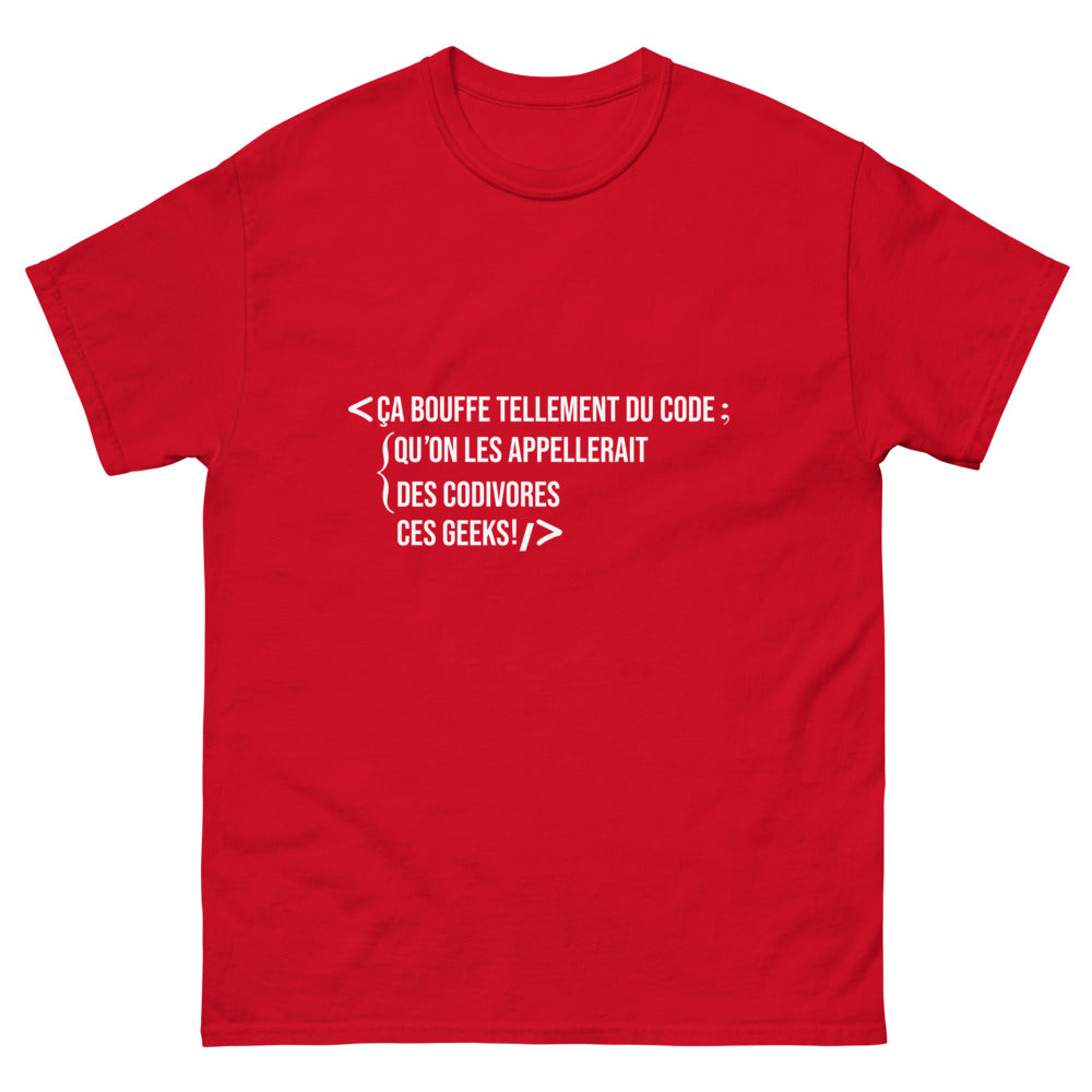 Tee shirt developpeur Geek les Codivors