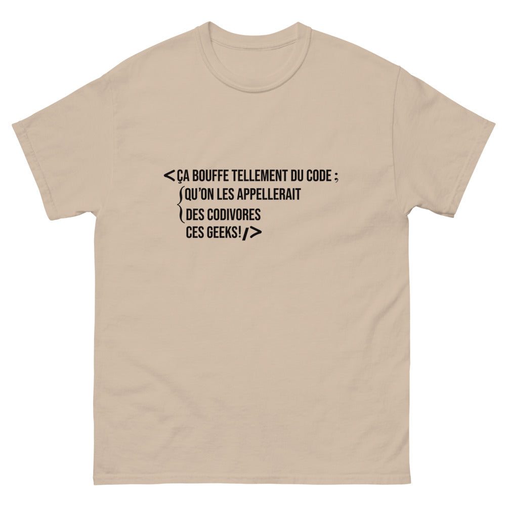 Tee shirt developpeur Geek les Codivors